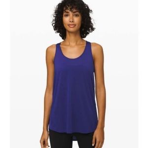 Lululemon Larkspur Royal Blue Essential Tank Top Pleated, size 8, NWOT
